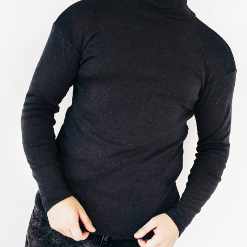 Гольф-водолазка утеплений колір чорний, гольф утеплений, гольф зимовий