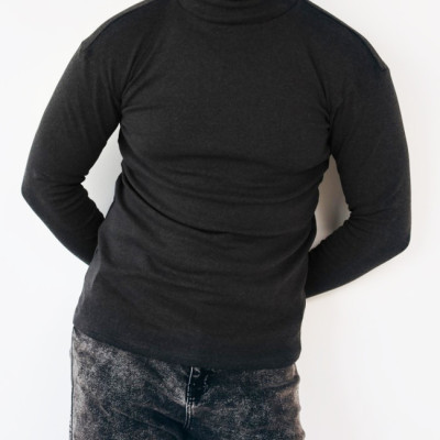 Гольф-водолазка утеплений колір чорний, гольф утеплений, гольф зимовий