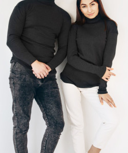 Гольф-водолазка утеплений колір чорний, гольф утеплений, гольф зимовий