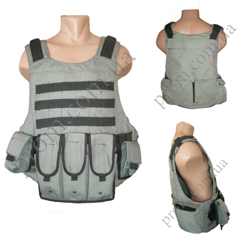 Жилет-розвантаження з MOLLE 'Панцир' сірий