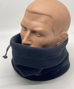 Флісовий баф шапка флісова шарф-хомут 3 в 1 колір  синий