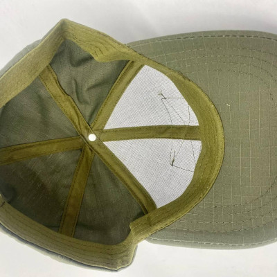 Кепка для військовослужбовців із липучкою, тканина колір олива, кепка олива літня