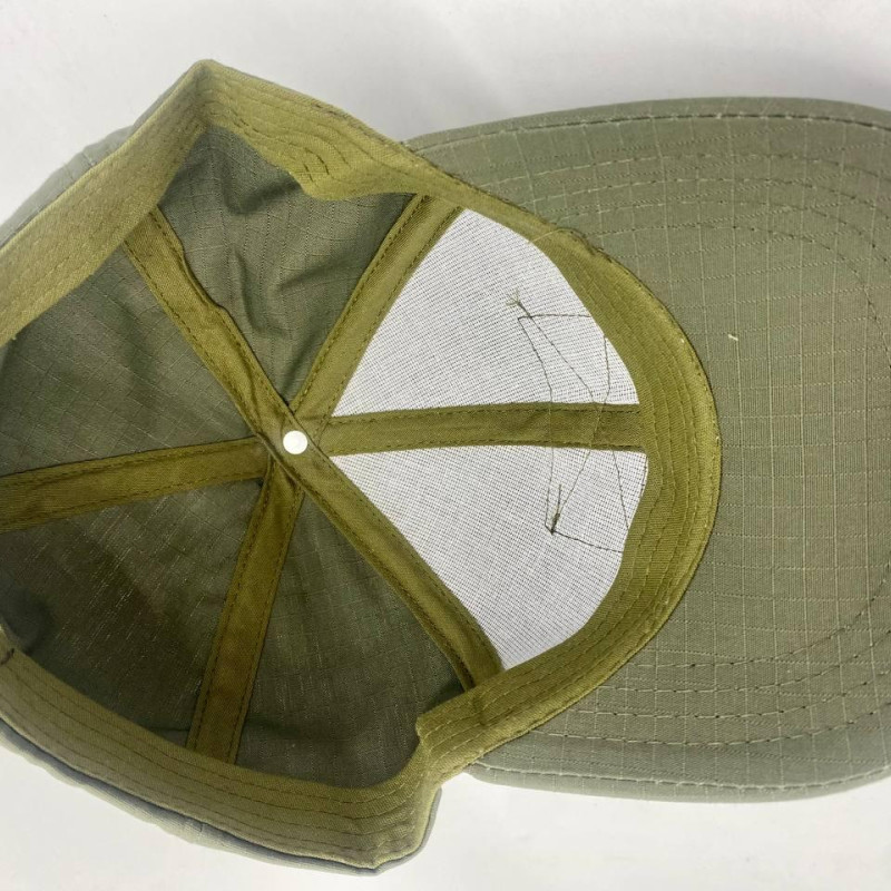 Кепка для військовослужбовців із липучкою, тканина колір олива, кепка олива літня
