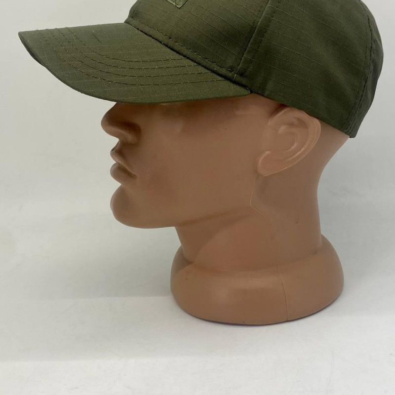 Кепка для військовослужбовців із липучкою, тканина колір олива, кепка олива літня