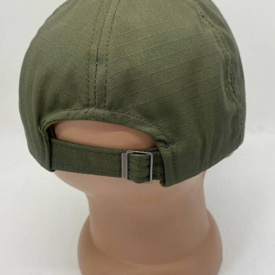 Кепка для військовослужбовців із липучкою, тканина колір олива, кепка олива літня