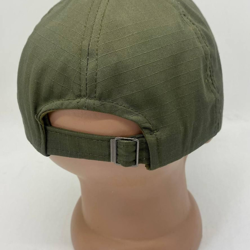 Кепка для військовослужбовців із липучкою, тканина колір олива, кепка олива літня