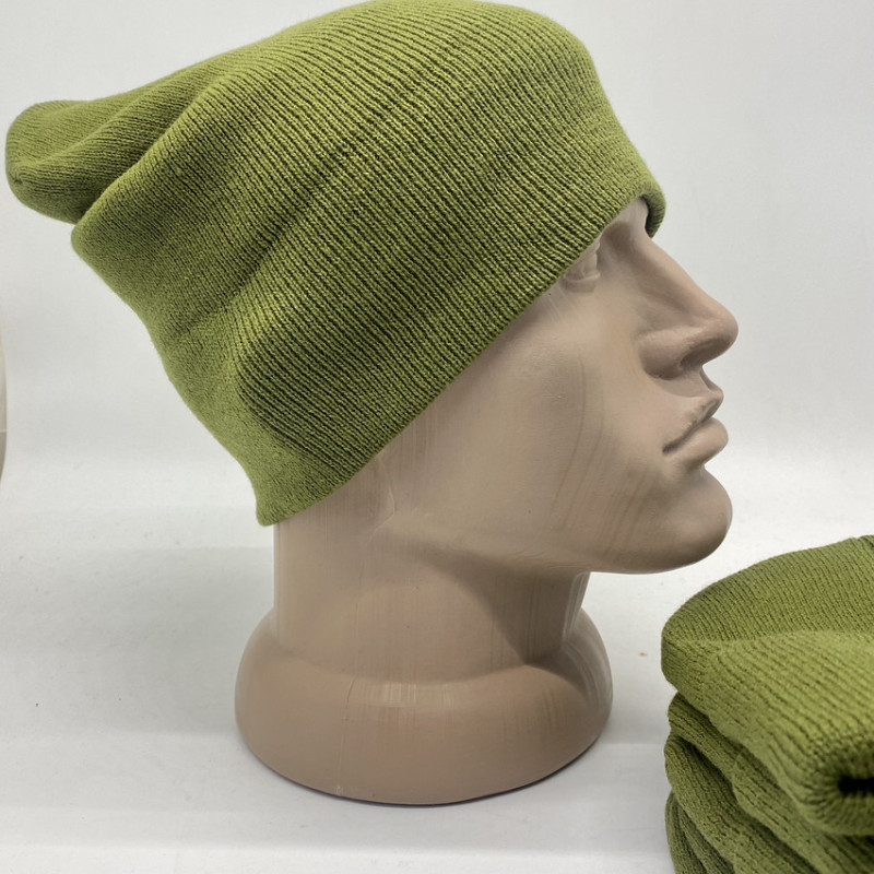 Шапка олівкова зимова, двойна з подворотом