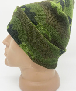 Шапка зимова, камуфльована з підворотом