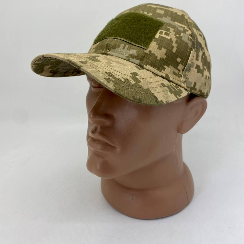Кепка для військовослужбовців із липучкою, тканина колір піксель, кепка піксель
