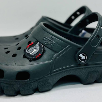 Кроксы сланцы Jose Amorales колір хакі, шлёпанцы мужские, крокси чоловічі