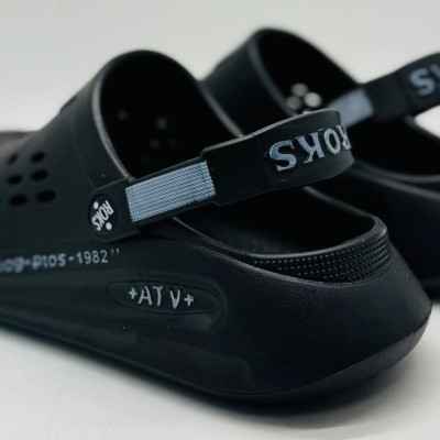 Крокси чоловічі ЕВА пенка ROKSOL , колір чорні, кроксы летние мужские черные