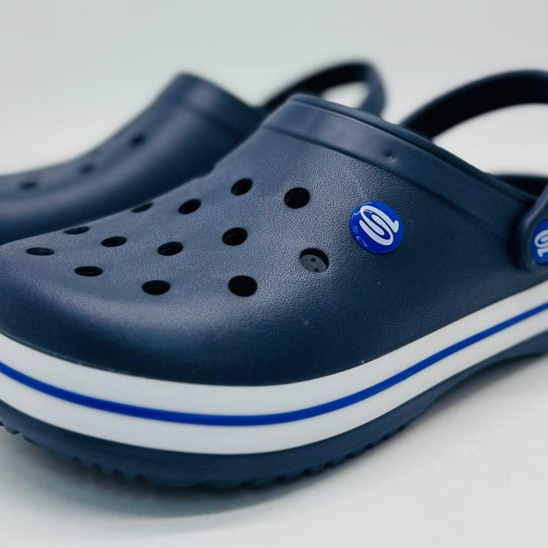 Крокси чоловічі сині PROGRESS, сланці EVA, шльопанці сланці тапочки, крокси progres