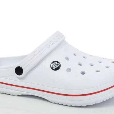 Крокси чоловічі білі PROGRESS, сланці EVA, шльопанці сланці тапочки, крокси progres