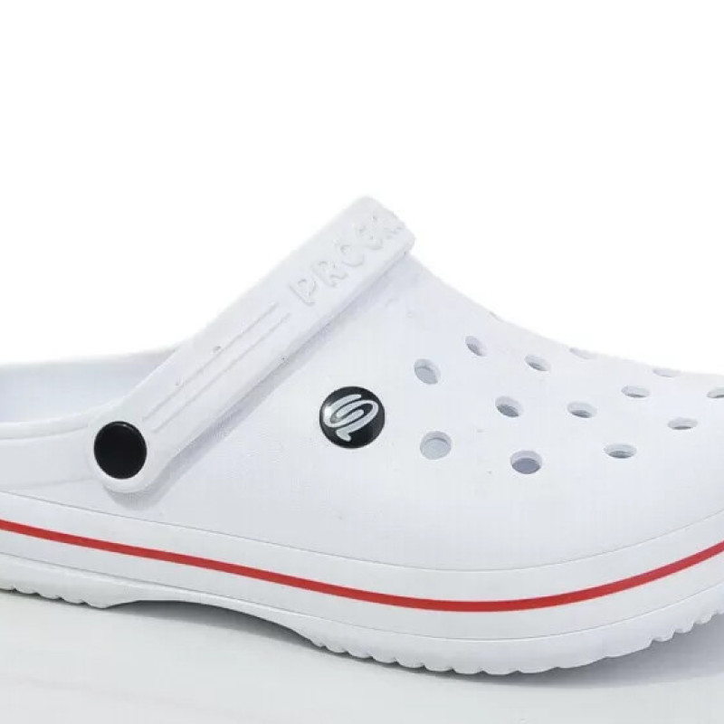 Крокси чоловічі білі PROGRESS, сланці EVA, шльопанці сланці тапочки, крокси progres