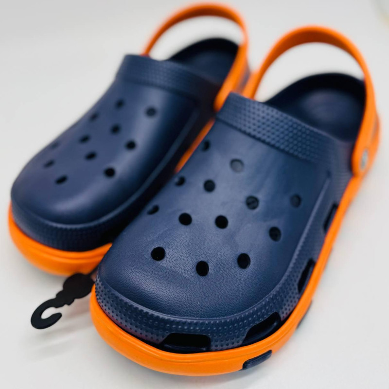 Крокси чоловічі ЕВА сині/помаранчеві Luck line чоловічі ЕВА , крокси сланці чоловічі