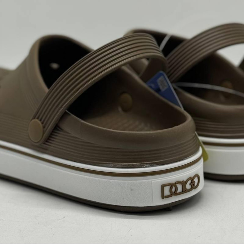 Крокси сланці KREDO чорно-оранж, шльопанці чоловічі, крокси чоловічі