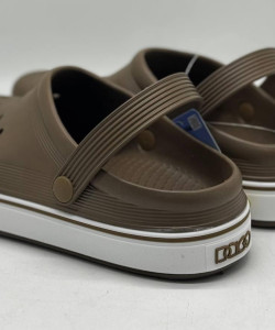 Крокси сланці KREDO чорно-оранж, шльопанці чоловічі, крокси чоловічі