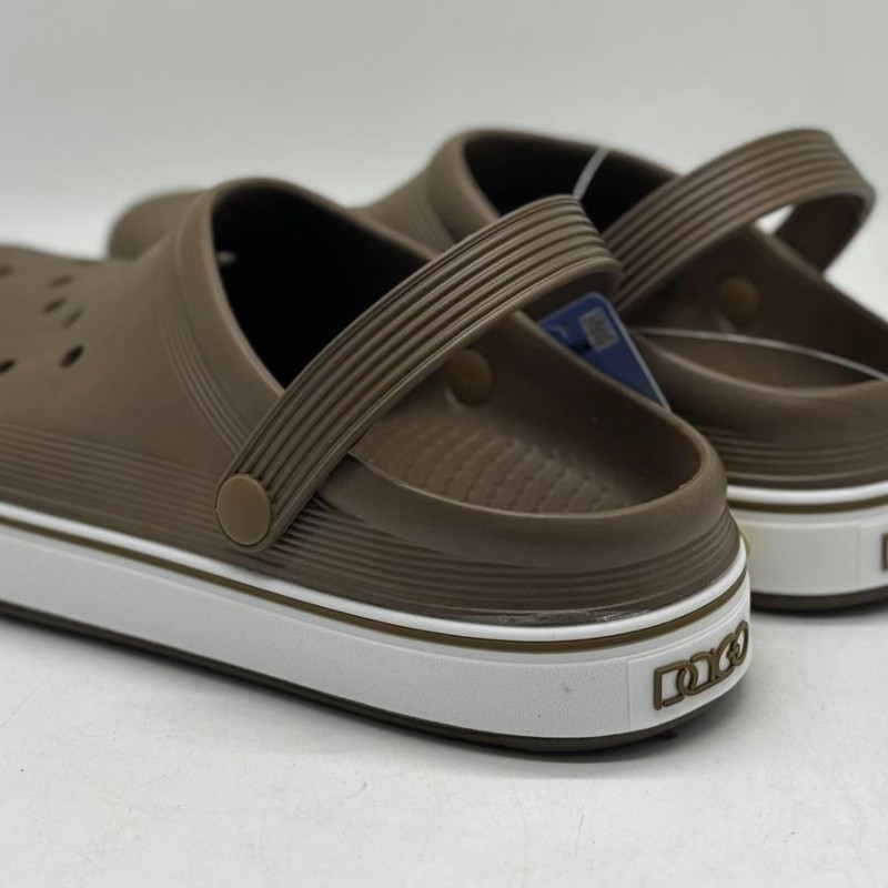 Крокси сланці KREDO чорно-оранж, шльопанці чоловічі, крокси чоловічі