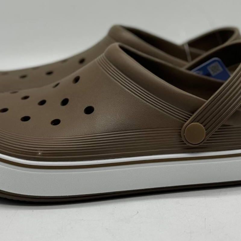 Крокси сланці KREDO чорно-оранж, шльопанці чоловічі, крокси чоловічі