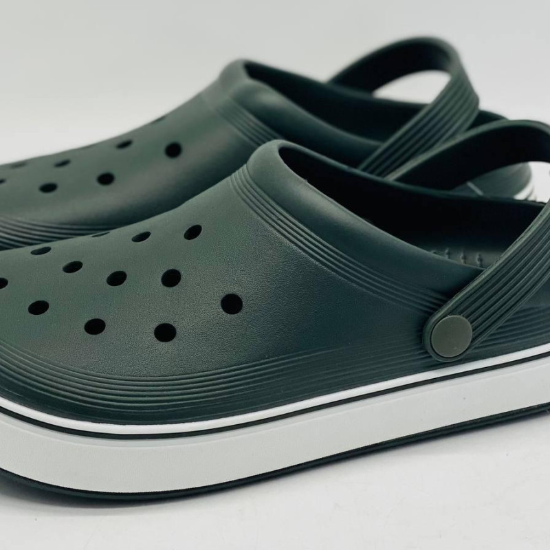 Кроксы сланцы DAGO колір хакі, шлёпанцы мужские, крокси чоловічі