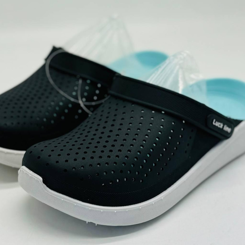 Крокси чоловічі  Luck line сині крокси чоловічі сині сілікон  , стильные кроксы мужские сині, подошва пвх