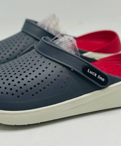 Крокси чоловічі сірі Luck line  крокси мужские силикон  , стильные кроксы мужские, подошва пвх