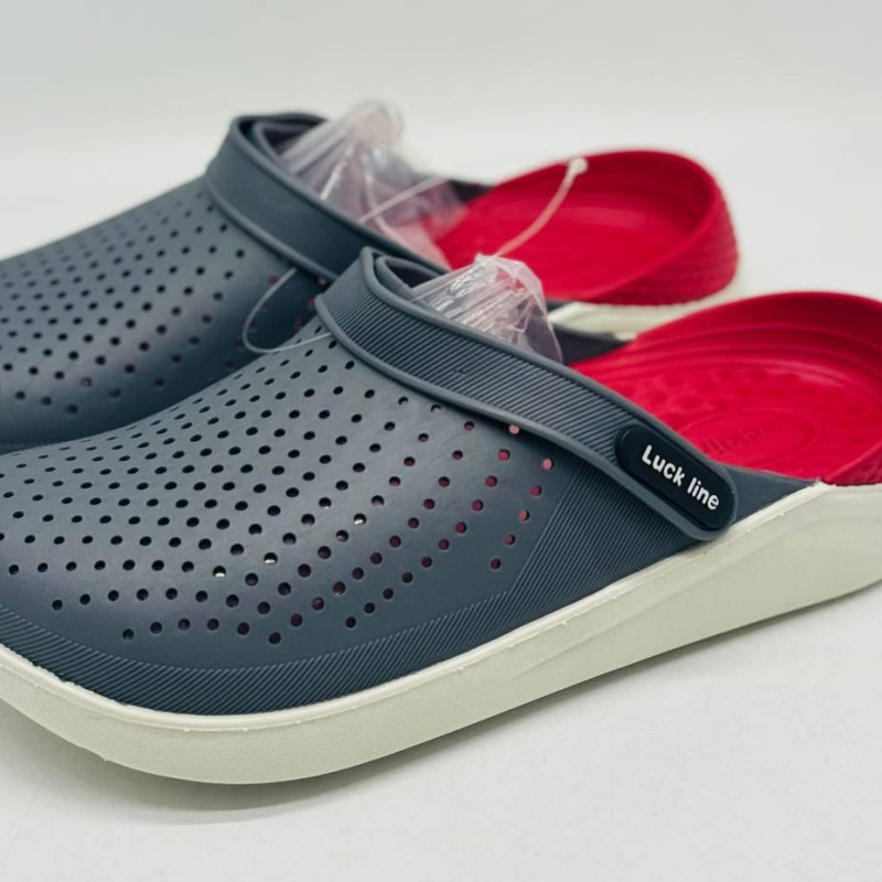 Крокси чоловічі сірі Luck line  крокси мужские силикон  , стильные кроксы мужские, подошва пвх