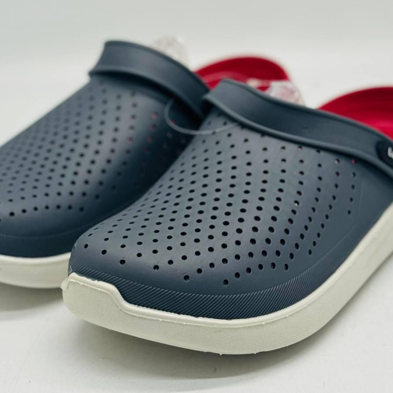 Крокси чоловічі сірі Luck line  крокси мужские силикон  , стильные кроксы мужские, подошва пвх