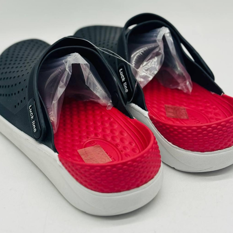 Крокси чоловічі чорні Luck line крокси чоловічі  стильні , підошва ПВХ/силікон