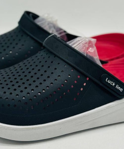 Крокси чоловічі чорні Luck line крокси чоловічі  стильні , підошва ПВХ/силікон