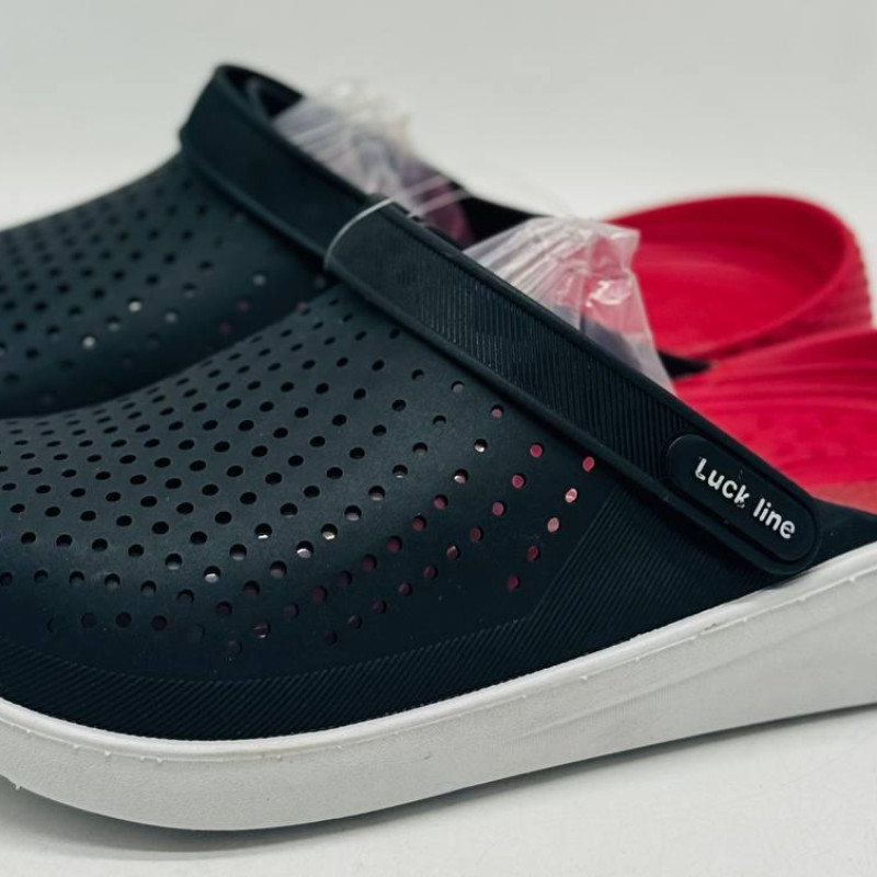 Крокси чоловічі чорні Luck line крокси чоловічі  стильні , підошва ПВХ/силікон