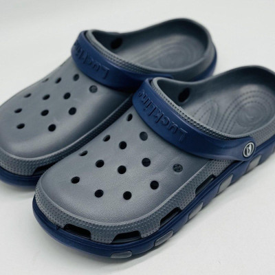 Крокси ЕВА сіро/сині Luck line мужские ЕВА , крокси сланци чоловічі 3022-502