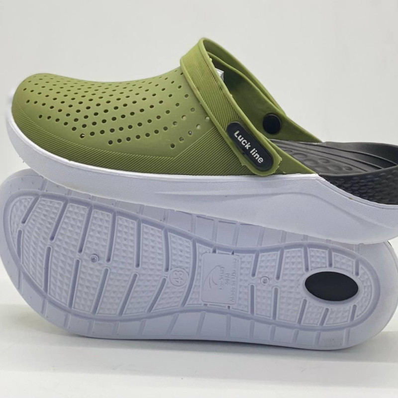 Крокси чоловічої Luck line кроксі чоловічі силікон, стильні крокси чоловічі, підошва пВХ