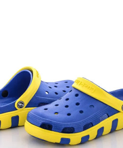 Крокси чоловічі Luckline ЄВА кроксы мужские пенка , стильные кроксы мужские жовто-блакитні