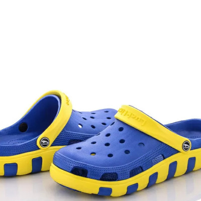 Крокси чоловічі Luckline ЄВА кроксы мужские пенка , стильные кроксы мужские жовто-блакитні