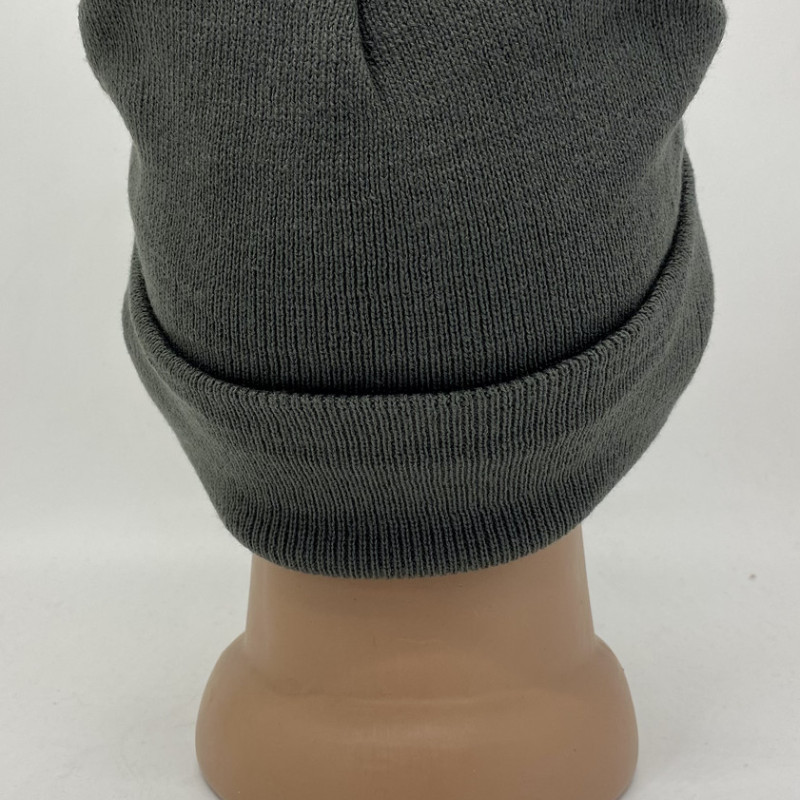 Шапка зимова, подвійна з підворотом, колір сірий