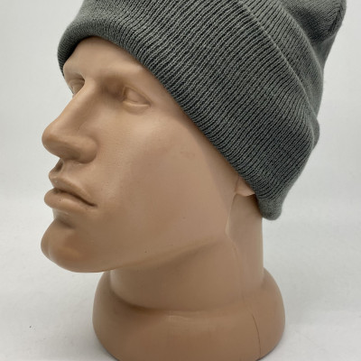 Шапка зимова, подвійна з підворотом, колір сірий