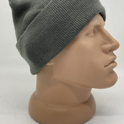 Шапка зимова, подвійна з підворотом, колір сірий