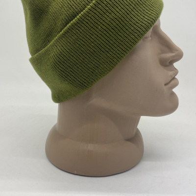 Шапка зимова з підворотом, колір олива