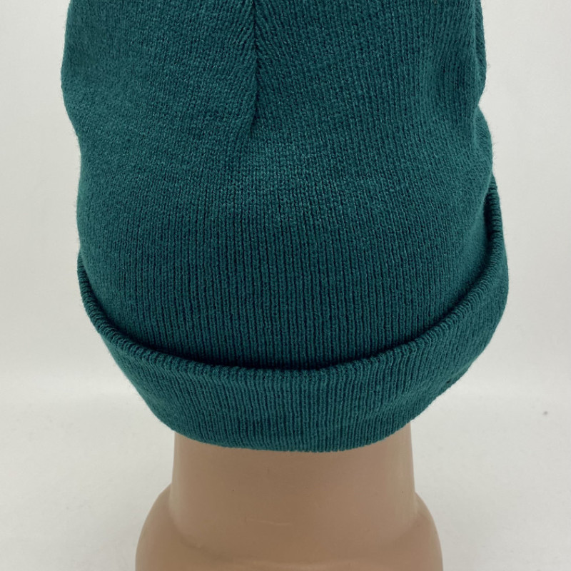 Шапка зимова з підворотом, колір темно зелений, шапка зелена