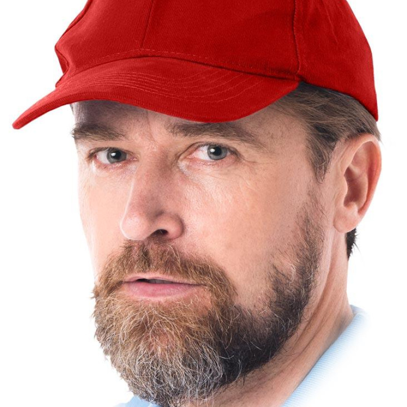 Кепка блайзер, колір червоний, тканину бавовни 100%, арт. 