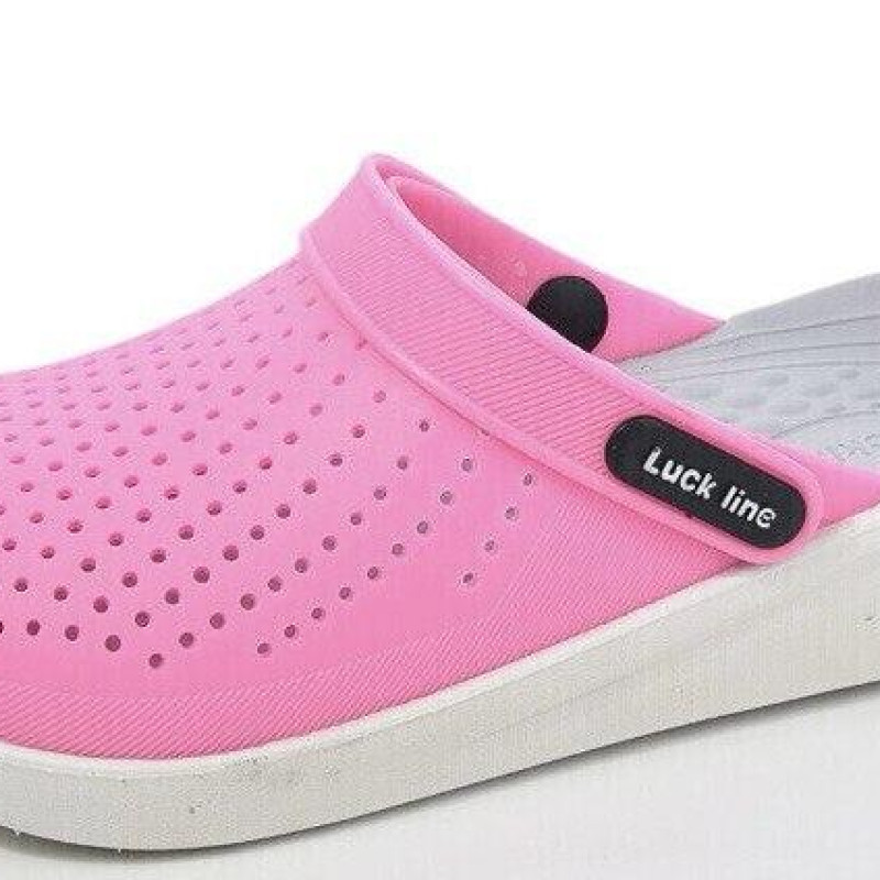 Крокси жіночі рожеві Luck line крокси жіночі силікон, стильні крокси жіночі рожеві, підошва ПВХ