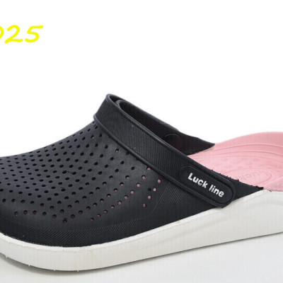 Крокси жіночі чорні Luck line  крокси жіночі чорні сілікон  , стильные кроксы чорные женские, подошва пвх