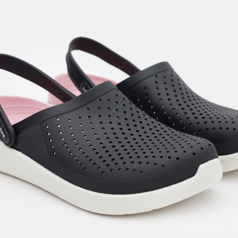 Крокси жіночі чорні Luck line  крокси жіночі чорні сілікон  , стильные кроксы чорные женские, подошва пвх