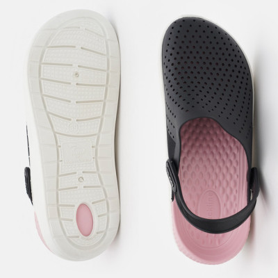 Крокси жіночі чорні Luck line  крокси жіночі чорні сілікон  , стильные кроксы чорные женские, подошва пвх