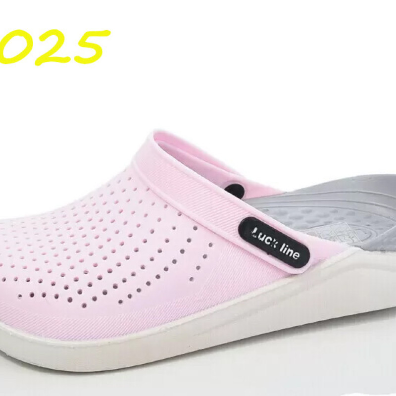 Крокси жіночі рожеві Luck line  крокси жіночі сілікон ,стильные кроксы женские розовые, подошва пвх