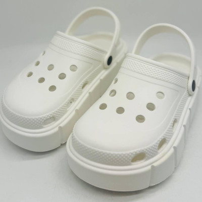 Крокси жіночі на платшорме білі PROGRESS , кроксы белые женские на платформе