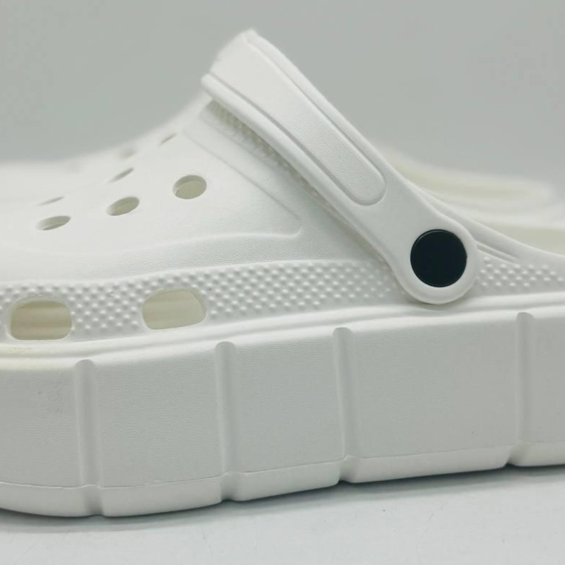 Крокси жіночі на платшорме білі PROGRESS , кроксы белые женские на платформе