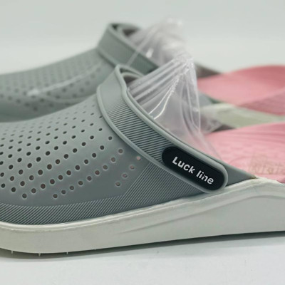 Крокси жіночі сірі Luck line  крокси жіночі сірі сілікон  , стильные кроксы серые женские, подошва пвх