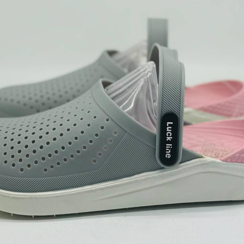 Крокси жіночі сірі Luck line  крокси жіночі сірі сілікон  , стильные кроксы серые женские, подошва пвх